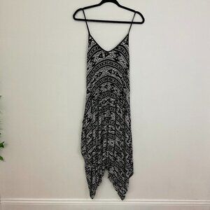 Canari Spaghetti Strap Harem One Piece Jumpsuit Sleeveless Black White Size XS